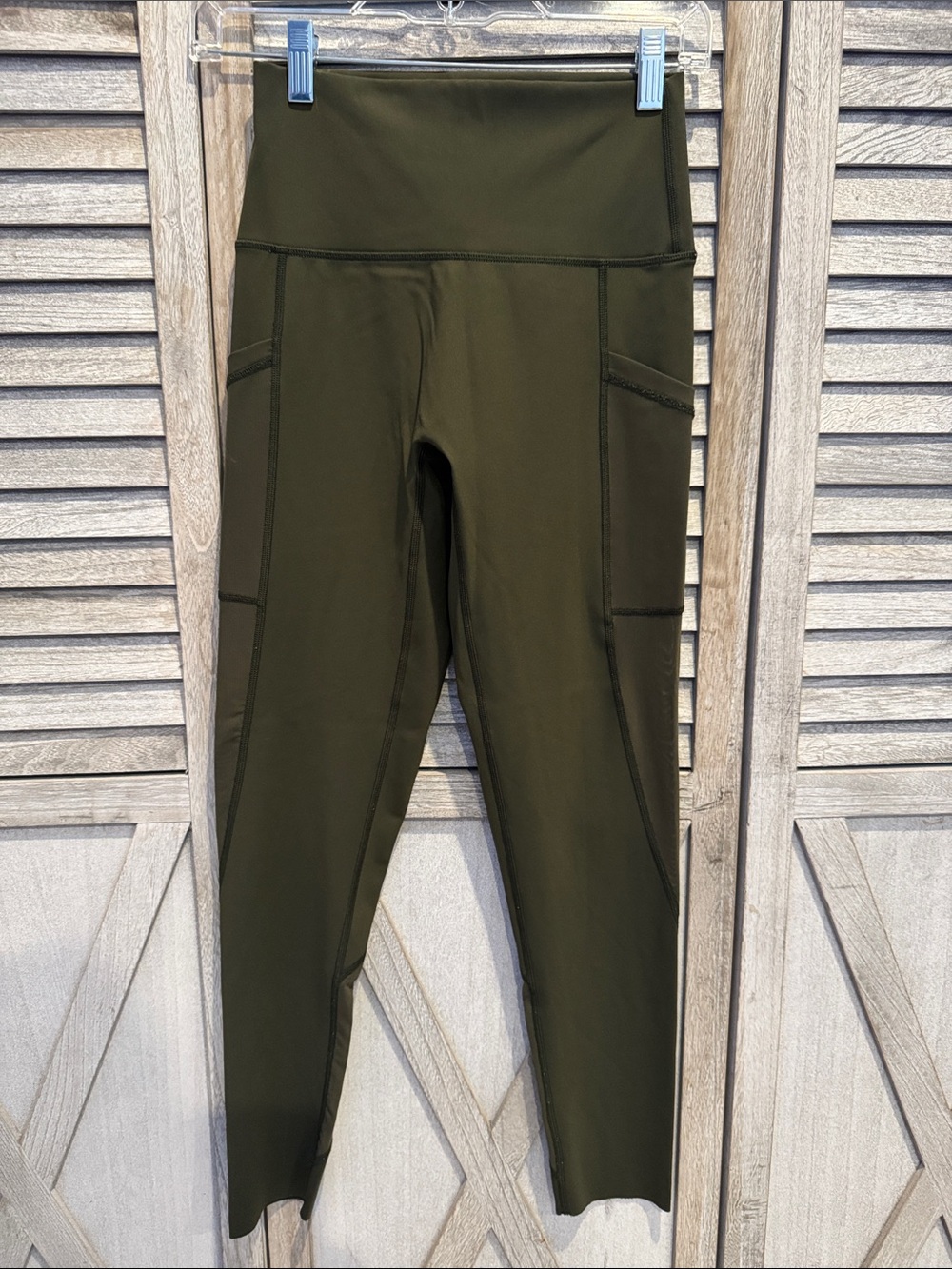 Off Line by Aerie High-Waist Olive Green Active Leggings Size Medium